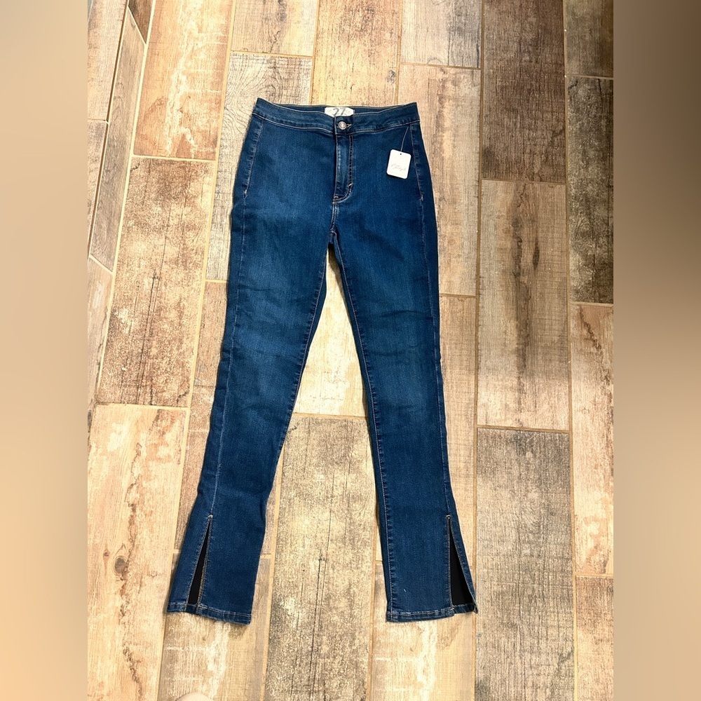 NWT Free People Riley High-Rise Slit Jeans in Nightshade Blue size 27 - Picture 6 of 10